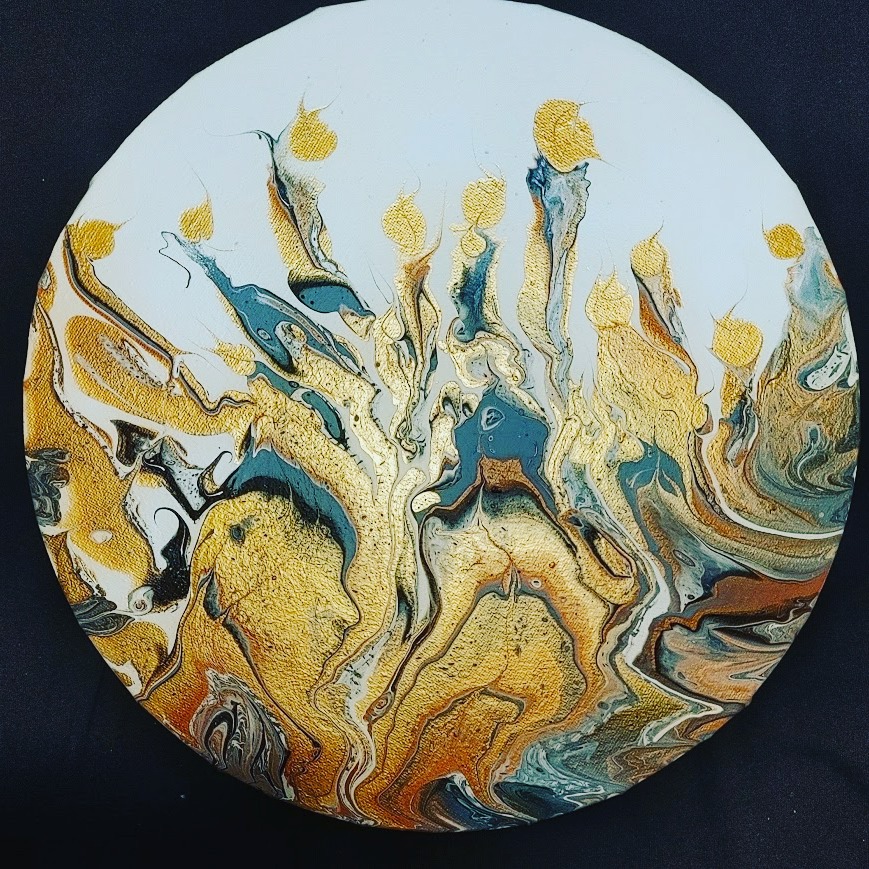 Midas Touch fluid painting